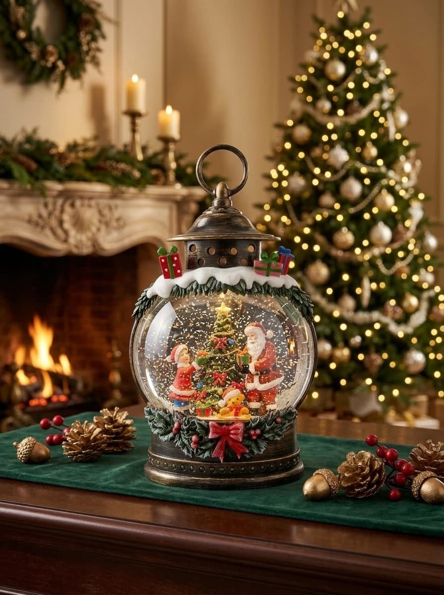 Santa Lantern Snow Globe thumbnail 5