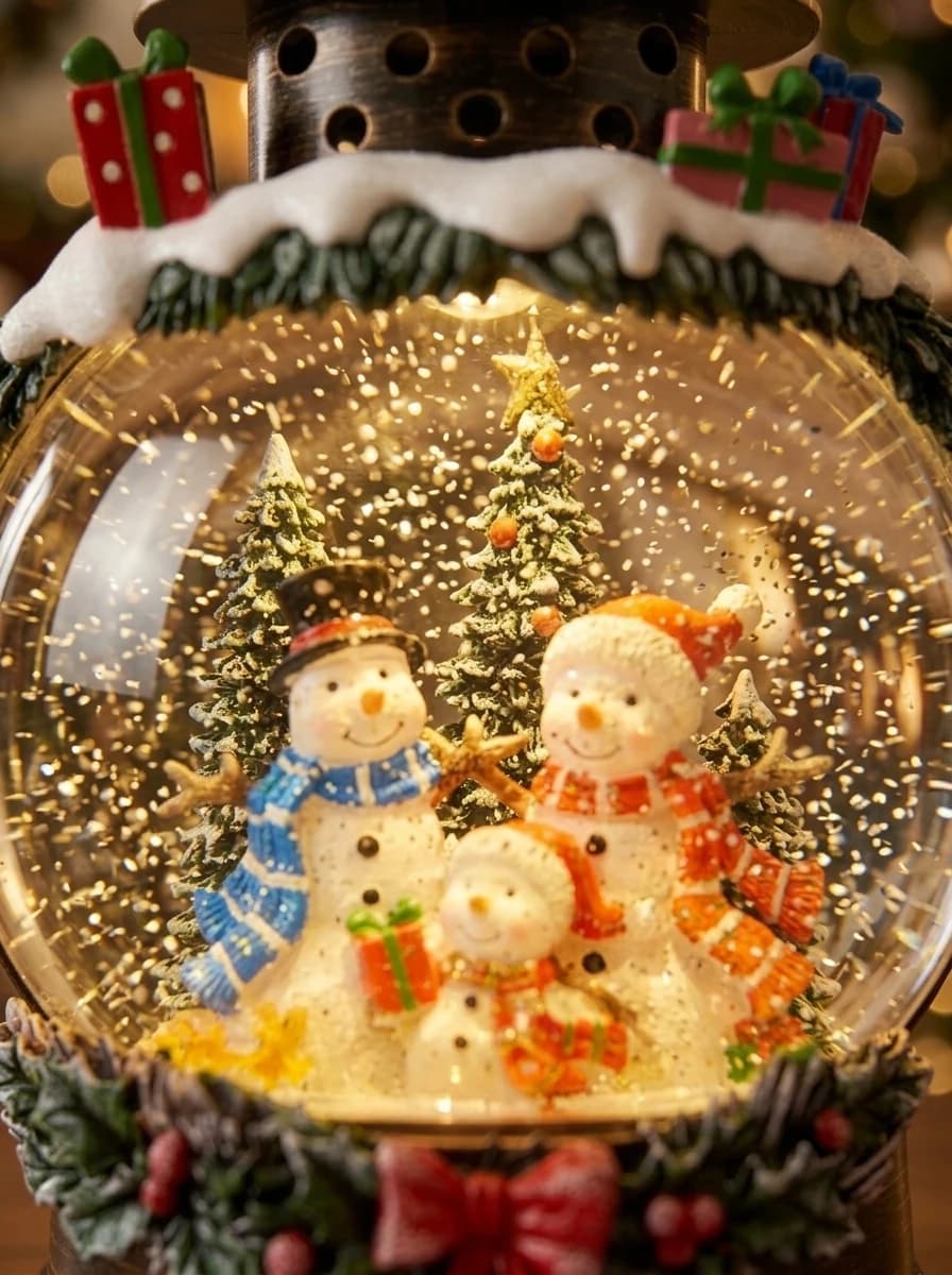 Snowman Lantern Snow Globe thumbnail 3