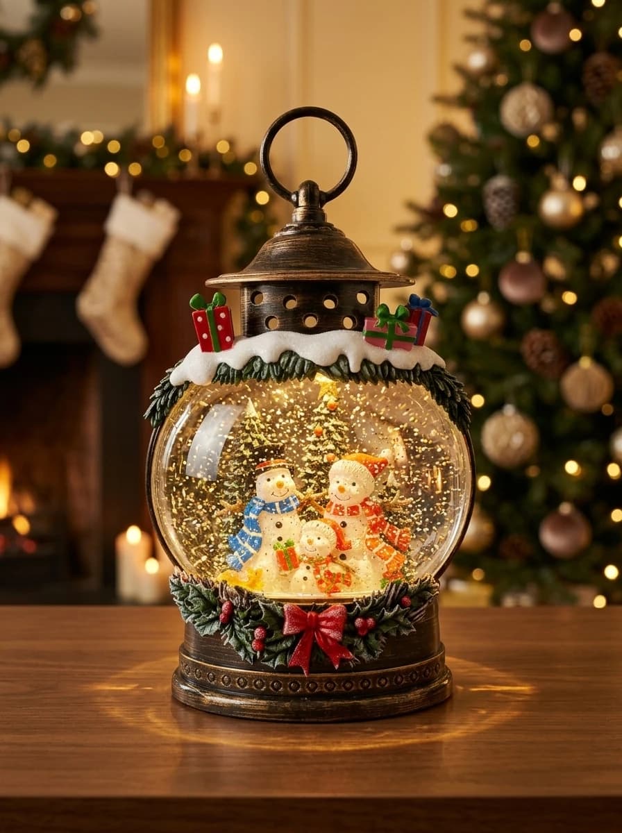 Snowman Lantern Snow Globe thumbnail 5