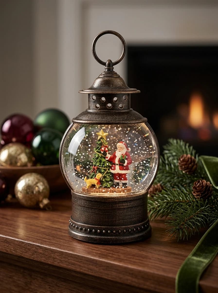 Bronze Santa Water Lantern