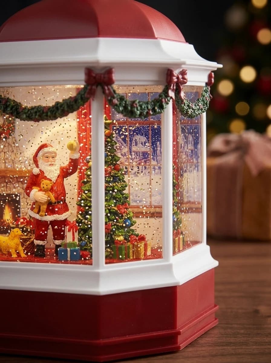 Santa and Tree Water Lantern thumbnail 2