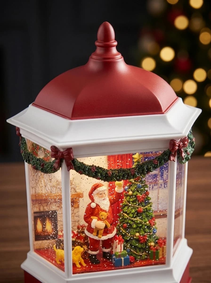 Santa and Tree Water Lantern thumbnail 3