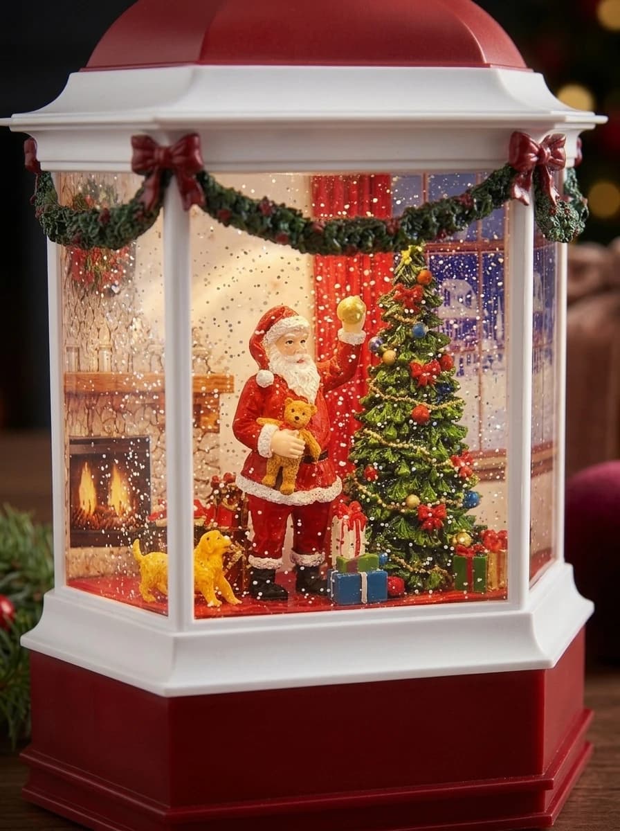 Santa and Tree Water Lantern thumbnail 5