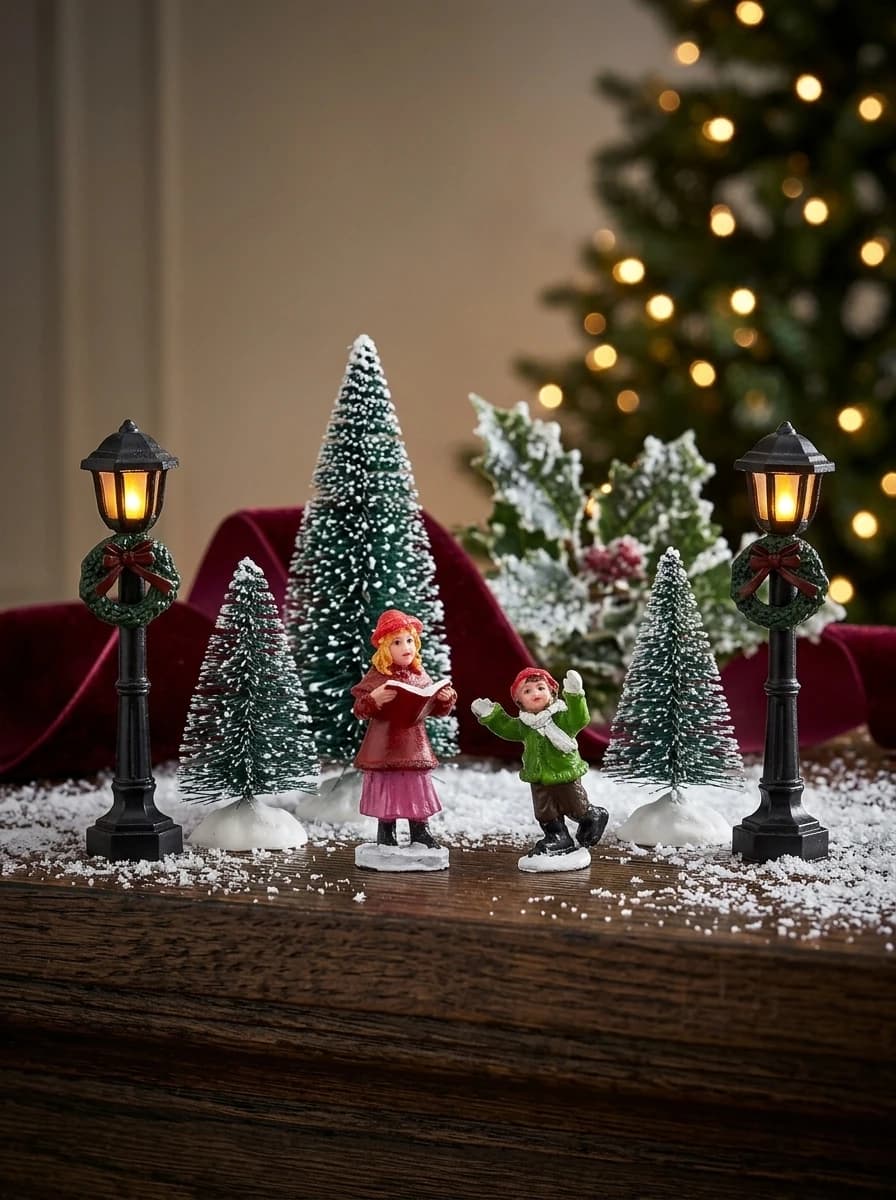 Christmas Village Accessory Set