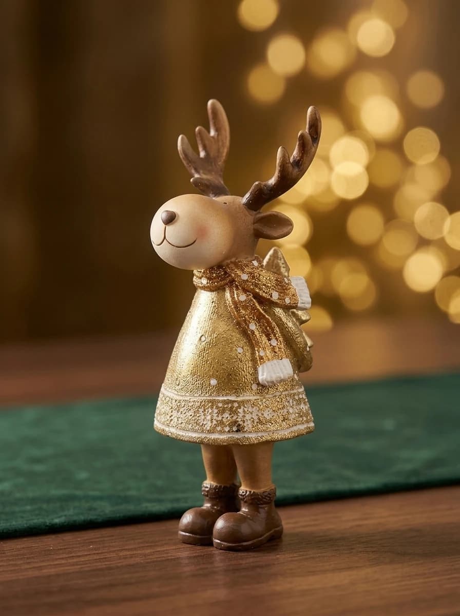 Golden Coat Moose Figurine thumbnail 2