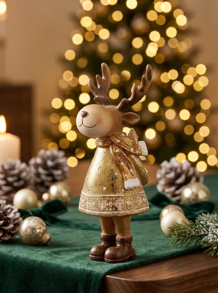 Golden Coat Moose Figurine thumbnail 4