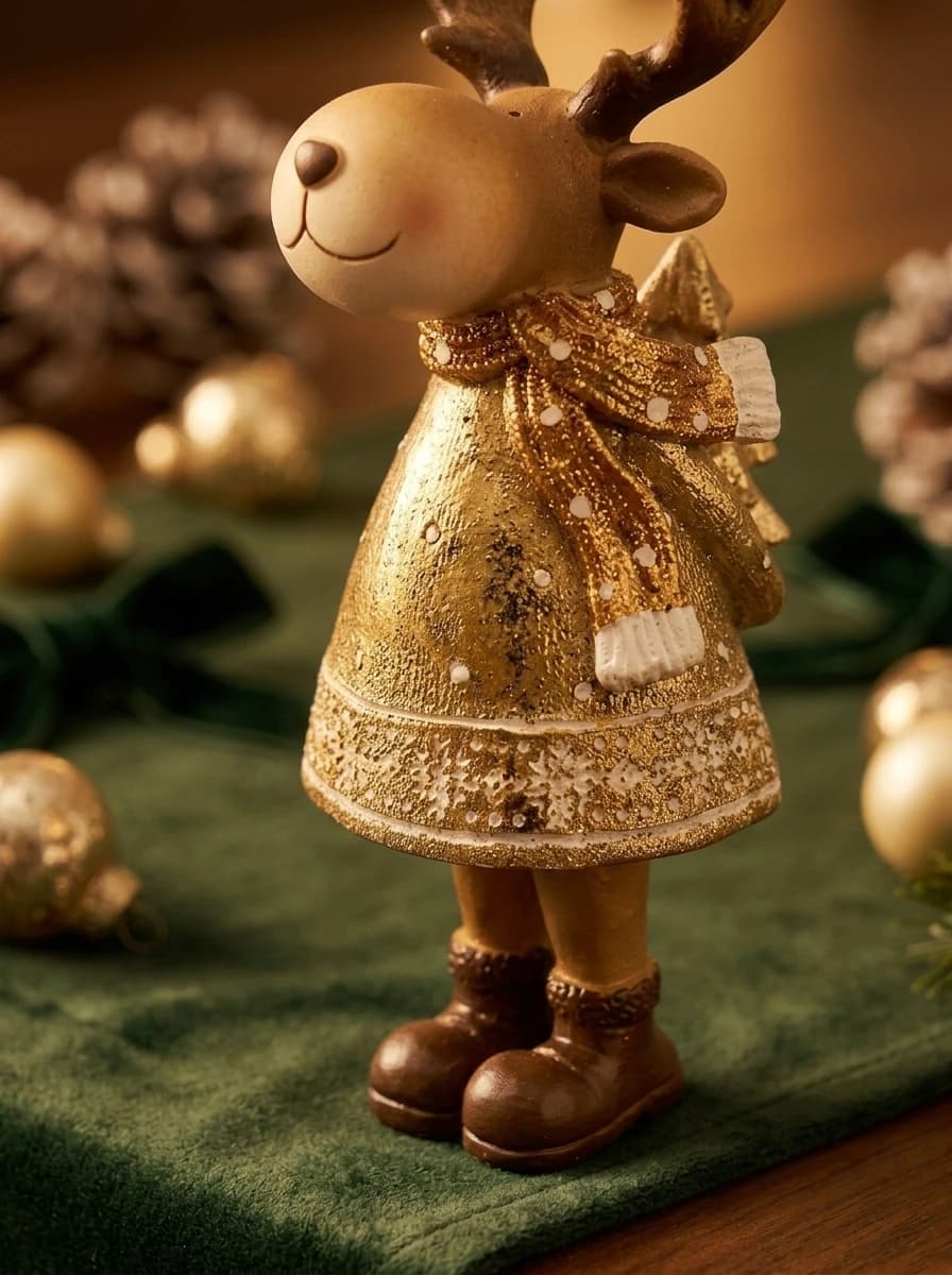 Golden Coat Moose Figurine thumbnail 5