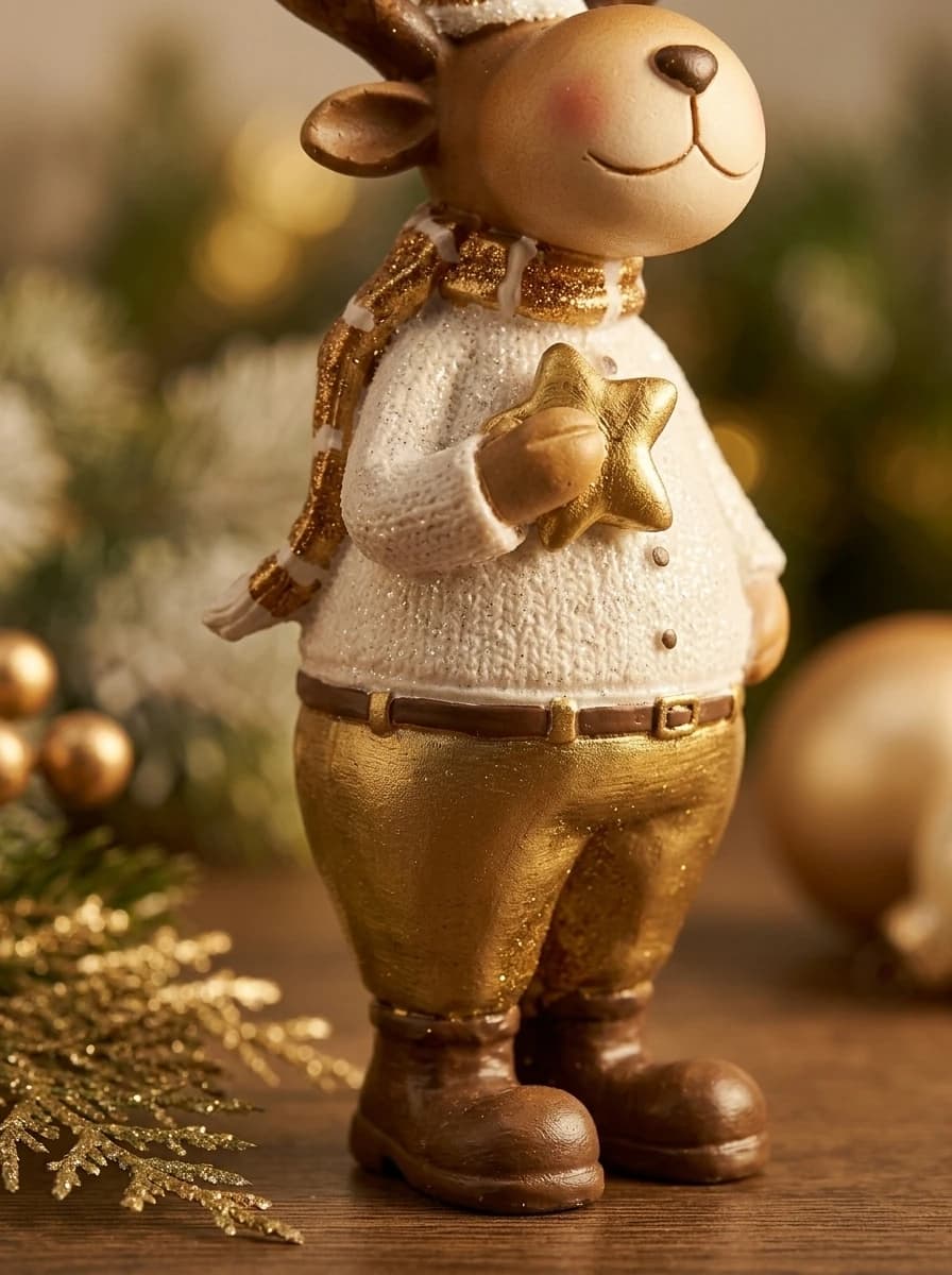 Star-Holding Moose Figurine thumbnail 2