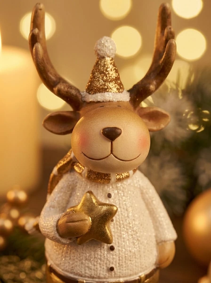Star-Holding Moose Figurine thumbnail 3