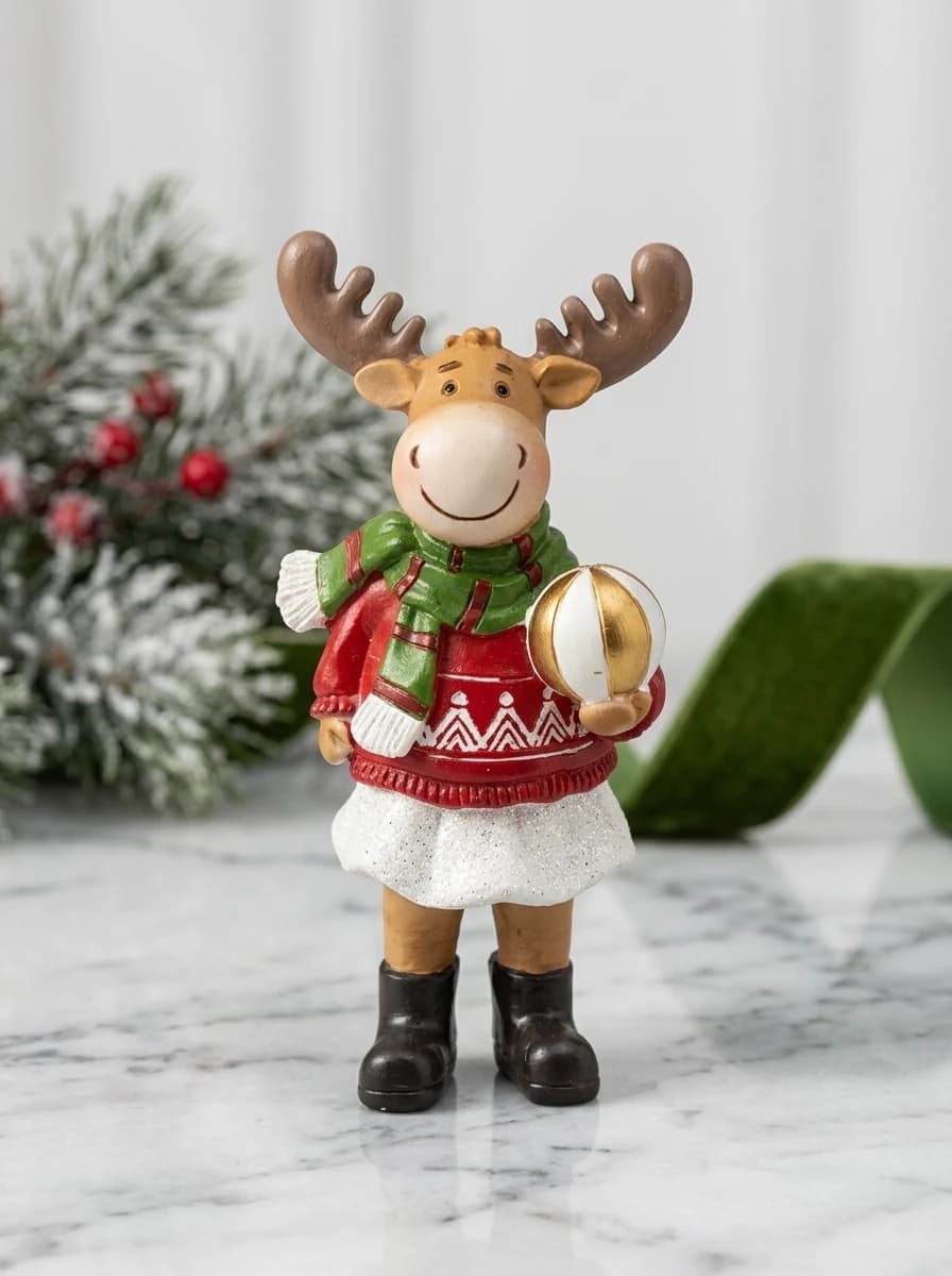 Nordic Jumper Moose Figurine