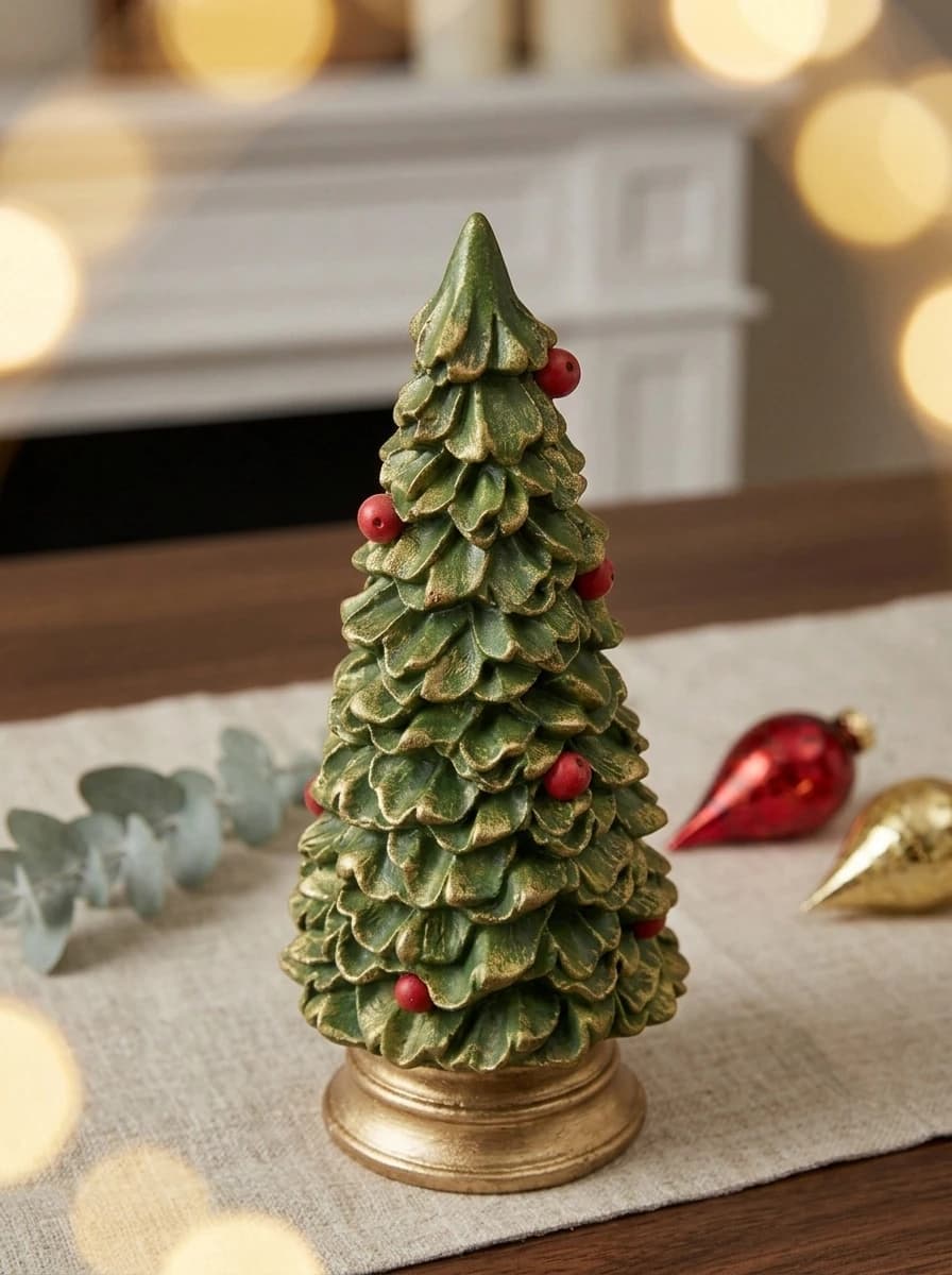 Resin Christmas Tree Figurine thumbnail 2