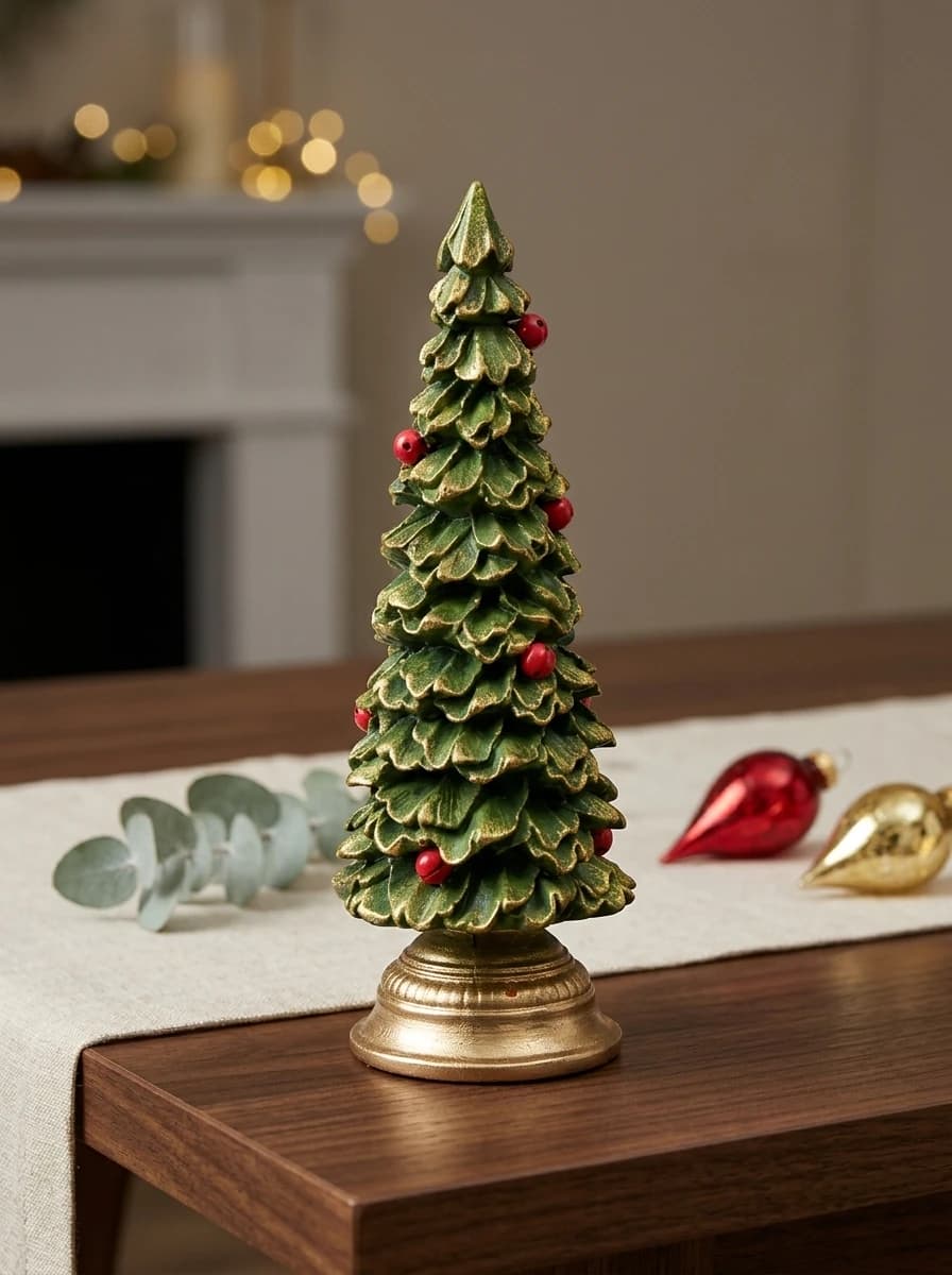 Resin Christmas Tree Figurine thumbnail 3