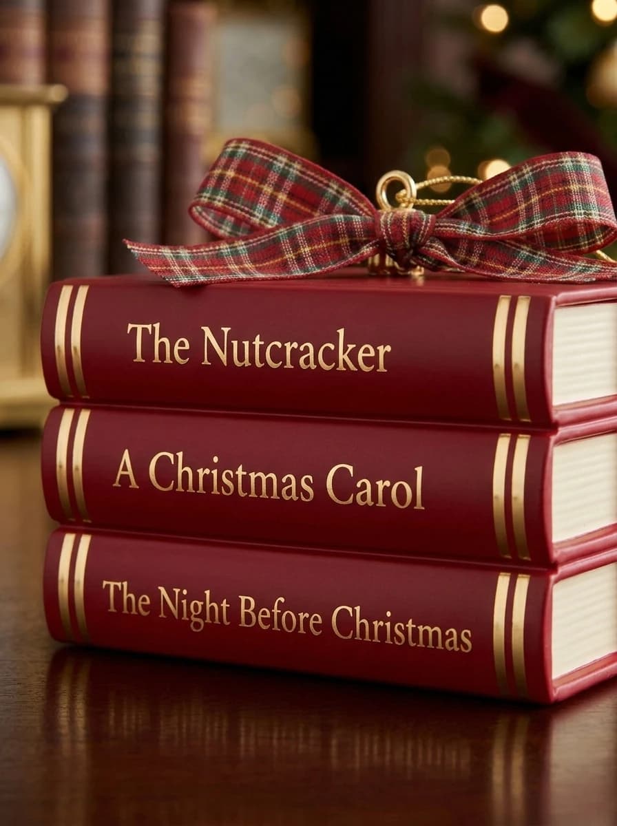 Decorative Christmas Book Stack thumbnail 3