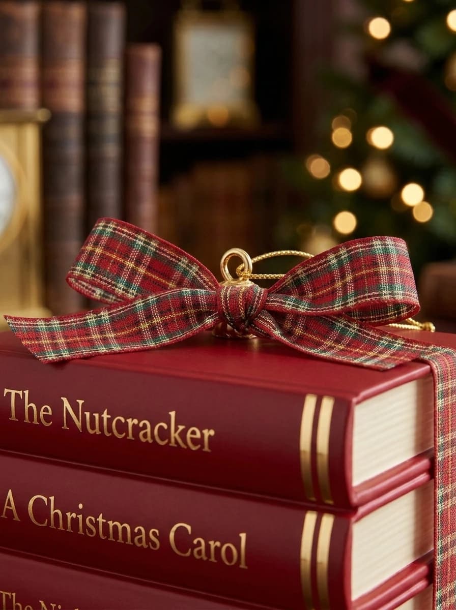 Decorative Christmas Book Stack thumbnail 4