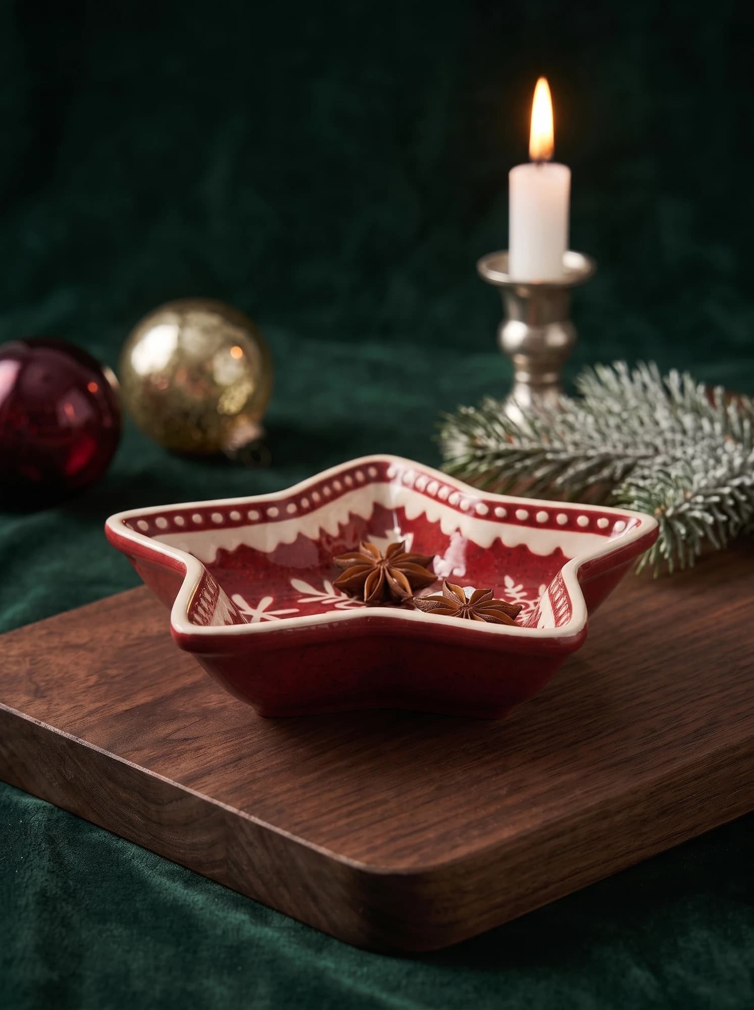 Ceramic Snowflake Star Plate thumbnail 2
