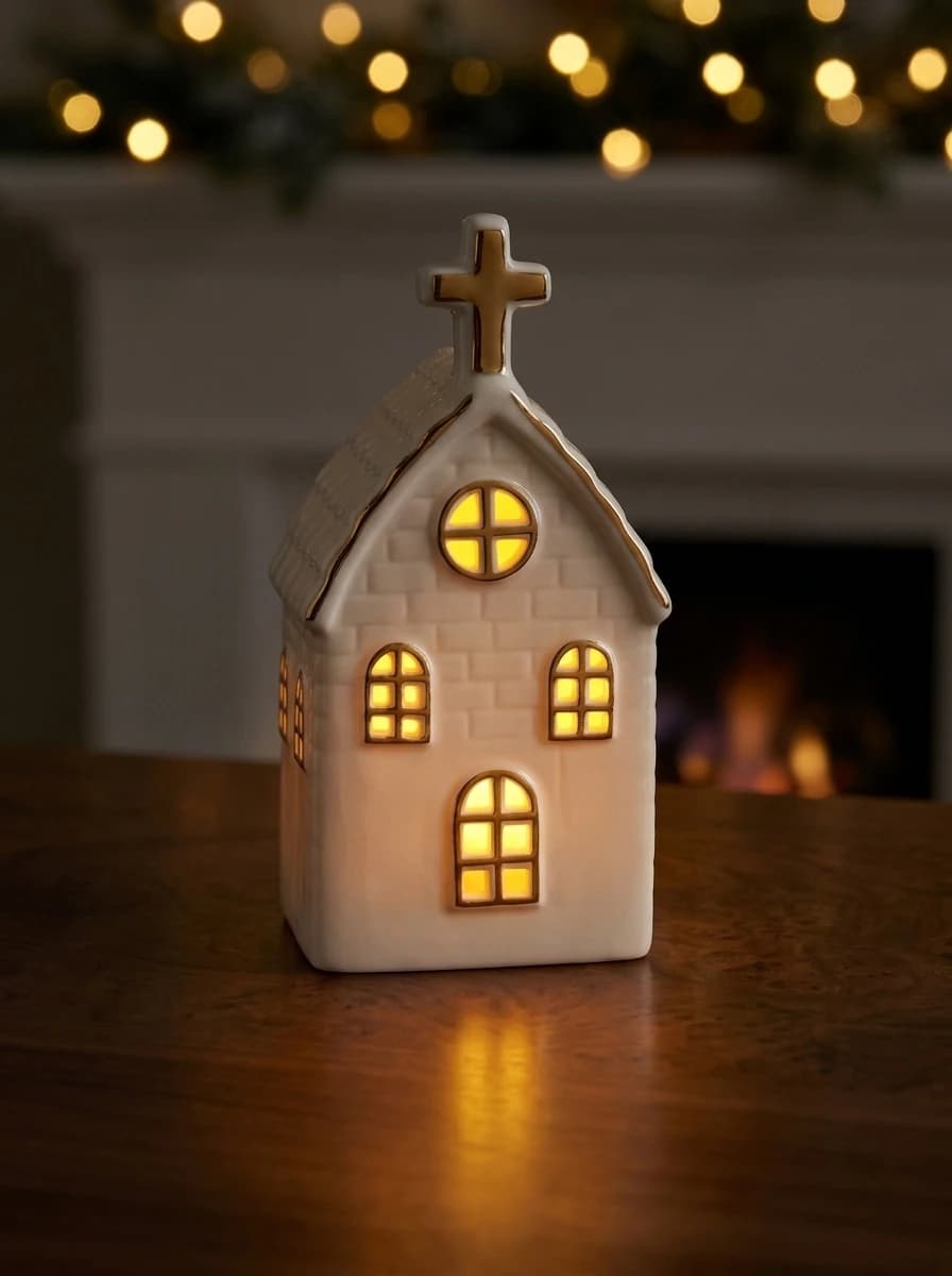 Porcelain LED Church House
