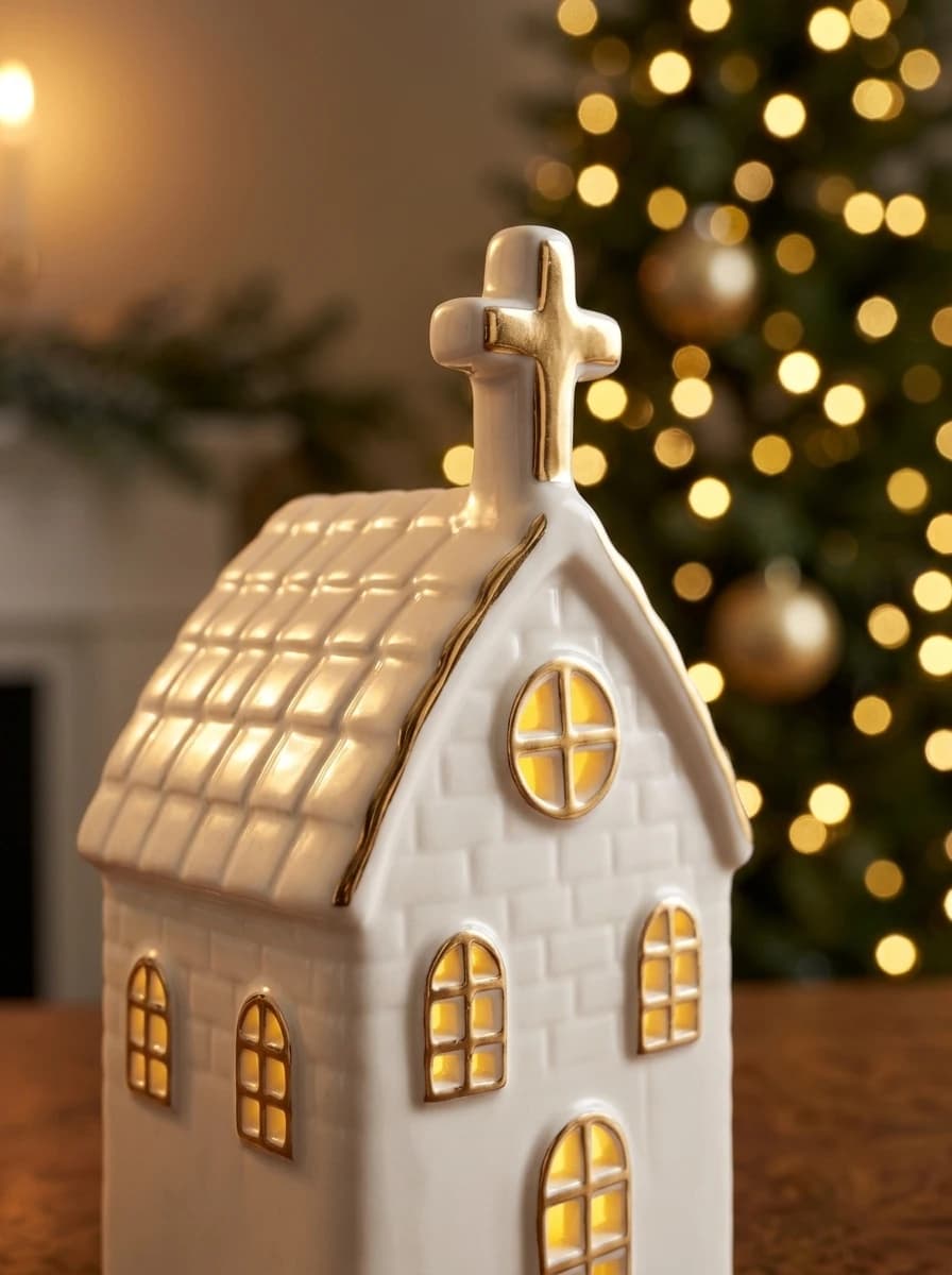 Porcelain LED Church House thumbnail 2