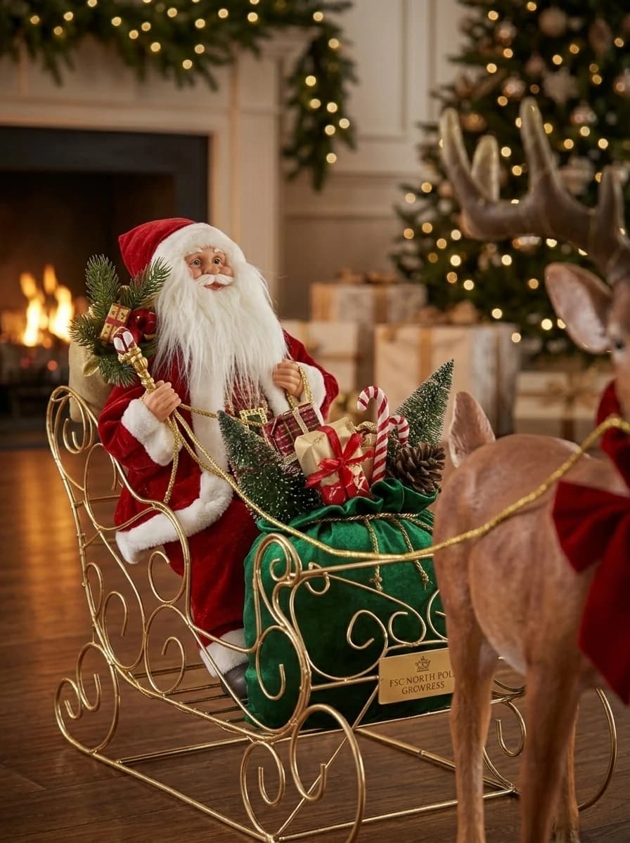 Santa Sleigh and Reindeer Set thumbnail 5