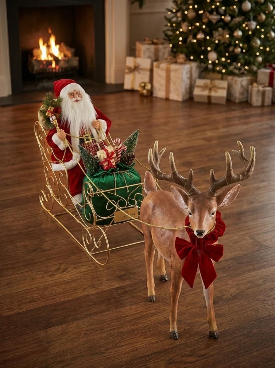 Santa Sleigh and Reindeer Set thumbnail 7