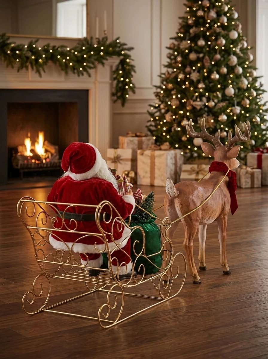 Santa Sleigh and Reindeer Set thumbnail 8