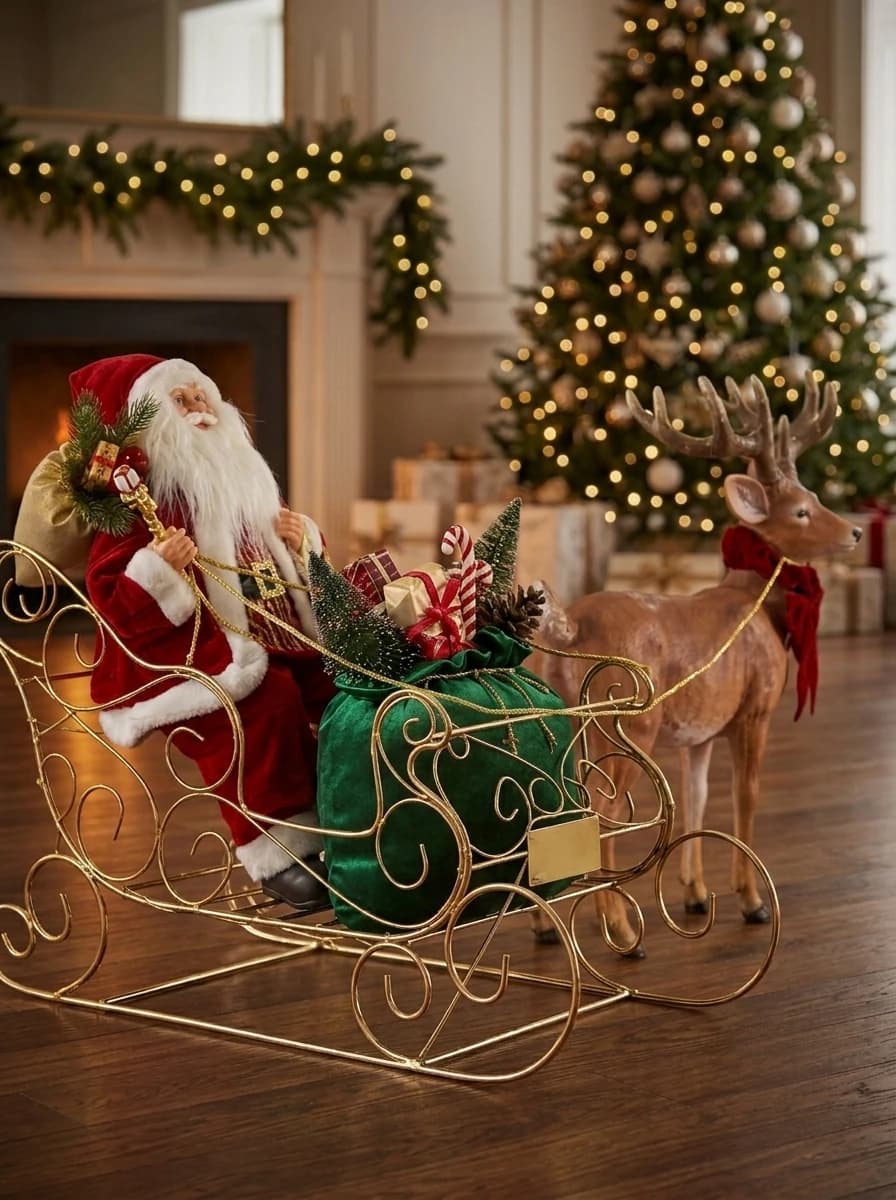 Santa Sleigh and Reindeer Set thumbnail 9