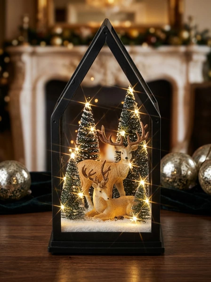 LED Reindeer Lantern
