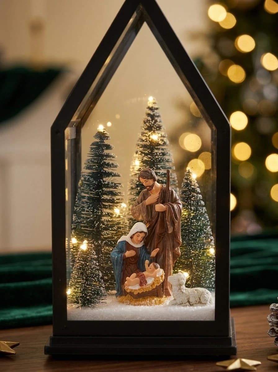 LED Nativity Lantern
